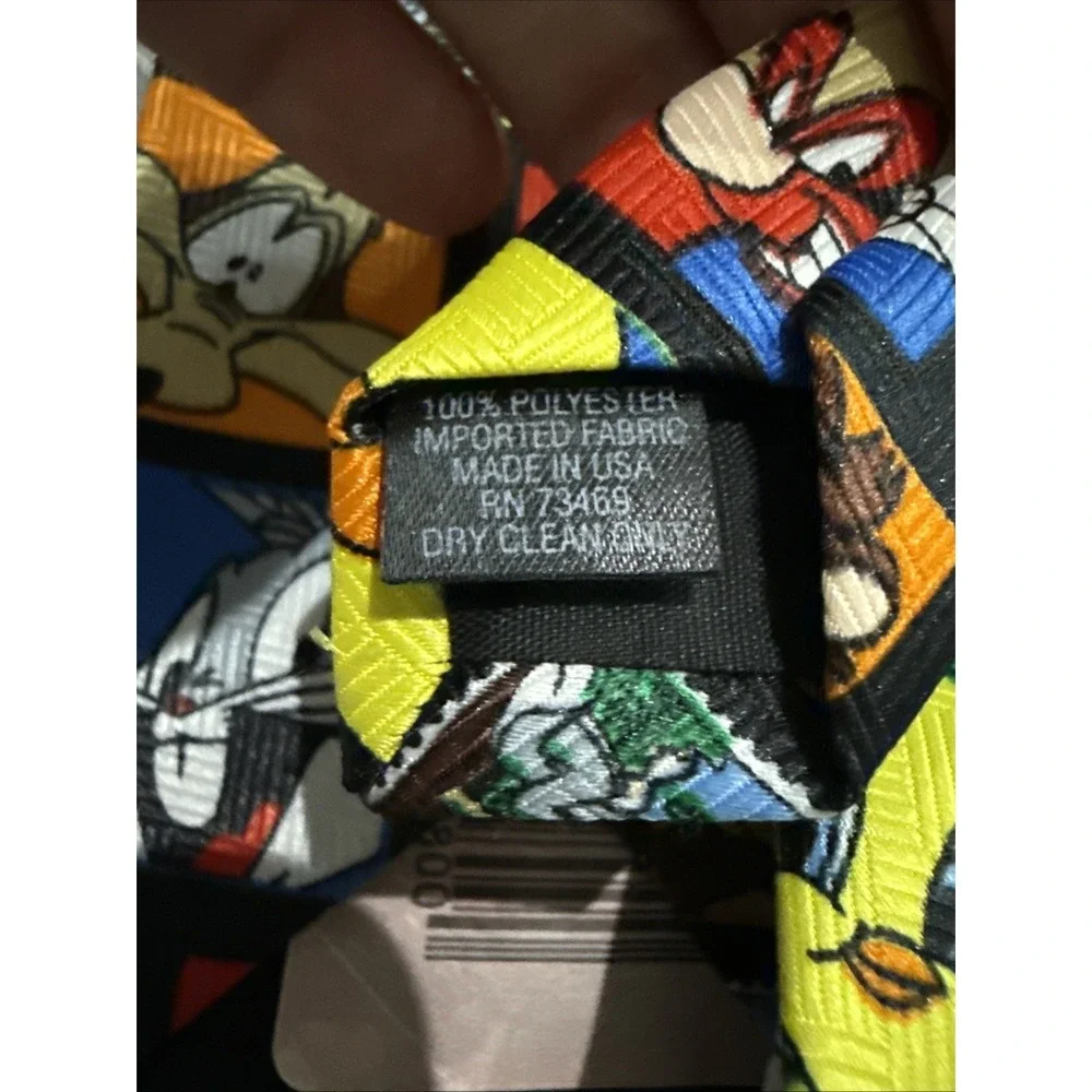 Looney Tunes Men's Neck Ties 1990s Warner Brothers Lot Of 3 Tweety, Bugs Etc